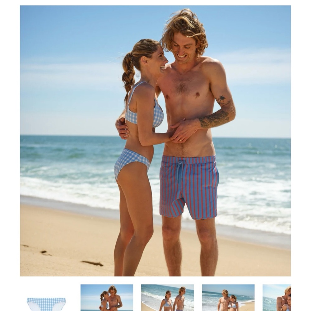 Blue Gingham Bikini Set - Picture 3 of 6